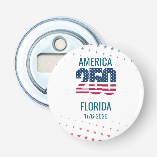 USA 250th Anniversary Florida Stars Stripes Beach  栓抜き (正面)