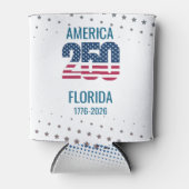 USA 250th Anniversary Florida Stars Stripes Beach  缶クーラー (正面)