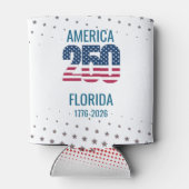 USA 250th Anniversary Florida Stars Stripes Beach  缶クーラー (裏面)