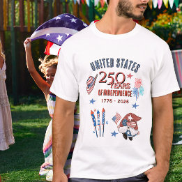 USA 250th Anniversary Gnome Classic Light T-Shirt Tシャツ