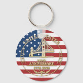 USA 250th Anniversary Golden Gate Patriotic Flag  キーホルダー (裏面)