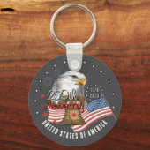 USA 250th Anniversary Patriotic Eagle Keychain キーホルダー (正面)