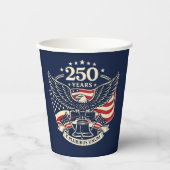 USA 250th Anniversary Patriotic Eagle & Liberty 紙コップ (正面)