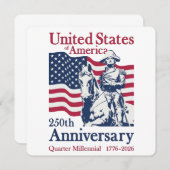 USA 250th Anniversary Semiquincentennial 1776-2026 招待状 (正面/裏面)