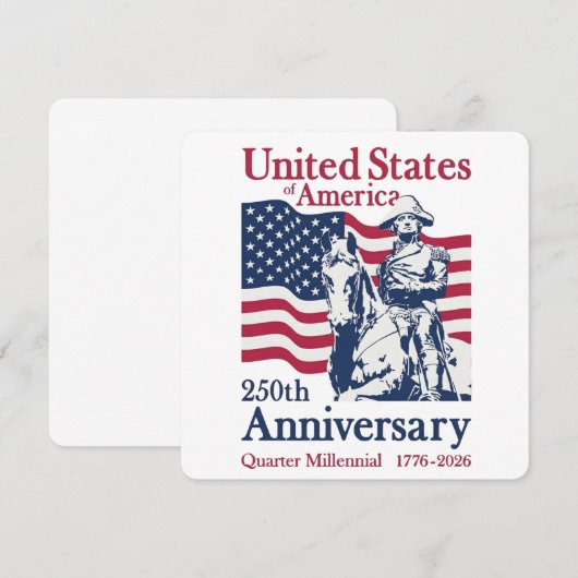 USA 250th Anniversary Semiquincentennial 1776-2026 招待状 (正面/裏面)
