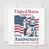 USA 250th Anniversary Semiquincentennial 1776-2026 招待状 (正面)