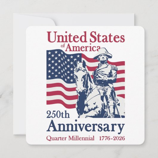 USA 250th Anniversary Semiquincentennial 1776-2026 招待状 (正面)