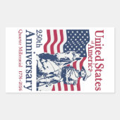 USA 250th Anniversary Semiquincentennial 1776-2026 長方形シール (正面)