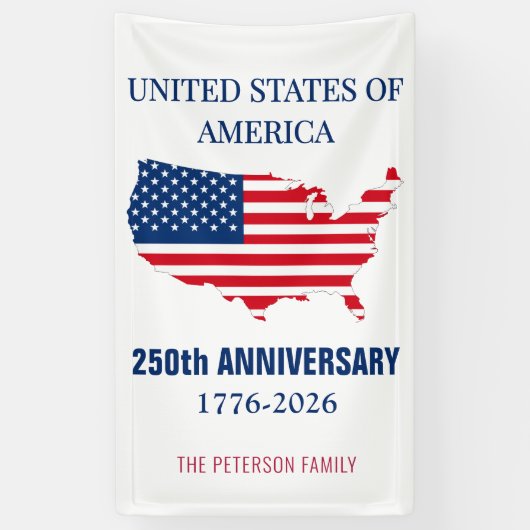 USA 250th Anniversary Semiquincentennial Patriotic 横断幕 (縦)