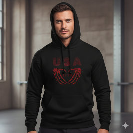 USA 250th Anniversary Skeleton Heart 1776 Hoodie パーカ