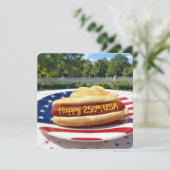 USA 250th Birthday Party Hot Dog 招待状 (スタンド正面)