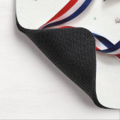 USA 250th Birthday Ribbon and Stars マウスパッド (コーナー)