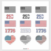 USA 250yr Birthday Sticker Pack シール (シート)