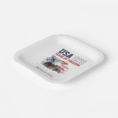 USA 4th of July America's 250th Anniversary Party ペーパープレート (傾斜あり)