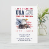 USA 4th of July America's 250th Anniversary Party 招待状 (スタンド正面)