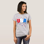 USA 50スターズ赤白青 Tシャツ (正面フル)