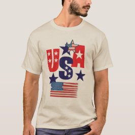 USA 5 Star Patriotic Design – American Pride Gift  Tシャツ