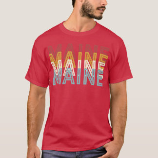 Usa 70S State Maine family Tシャツ