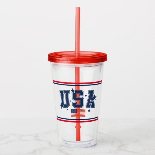 USA Acrylic Tumbler アクリルタンブラー (正面)