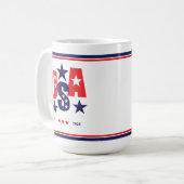 USA AMERICA250 Independence Day 1776 - 2026 コーヒーマグカップ (正面左)