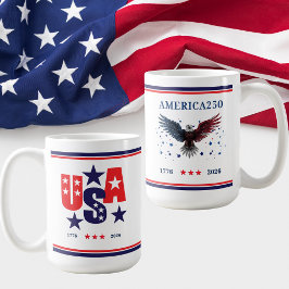 USA AMERICA250 Independence Day 1776 - 2026 コーヒーマグカップ