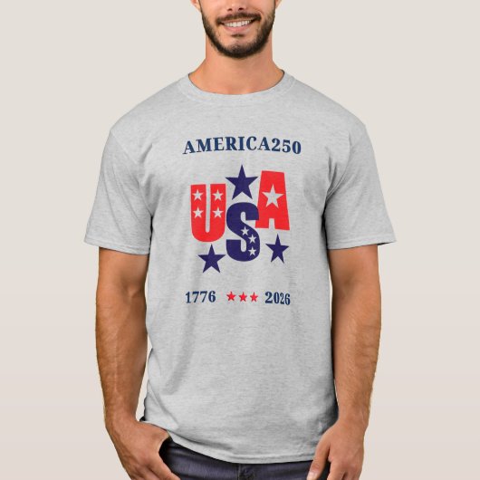 USA America250 Independence Day Tシャツ (正面)