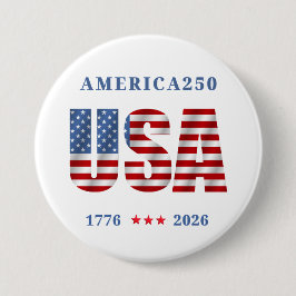 USA America250 July 4th 1776-2026 Patriot Button 缶バッジ
