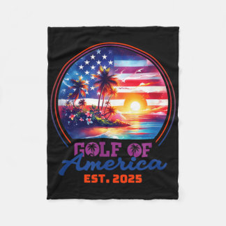 Usa America おもしろい Shirt Gulf Of Us America Est 202 フリースブランケット
