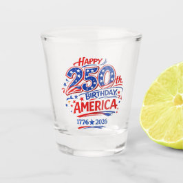 USA America 250th Anniversary Patriotic ショットグラス