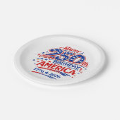 USA America 250th Anniversary Patriotic ペーパープレート (アングル)