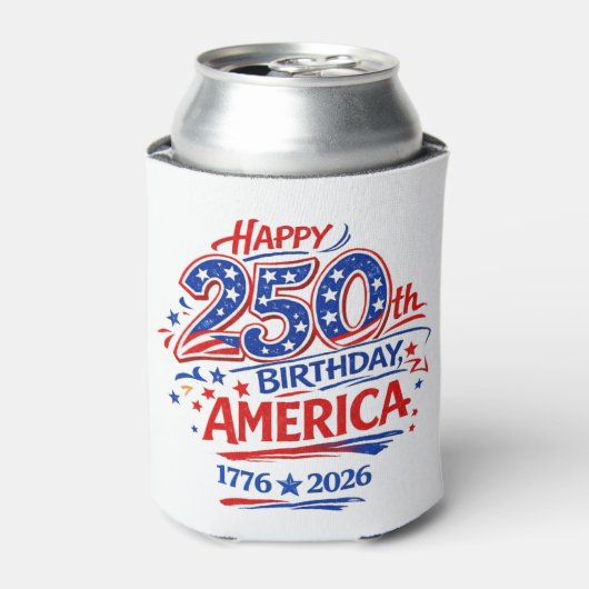 USA America 250th Anniversary Patriotic 缶クーラー (缶正面)