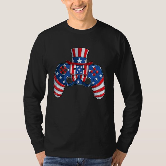 USA America Controller For Video Games  Gamers Tシャツ (正面)