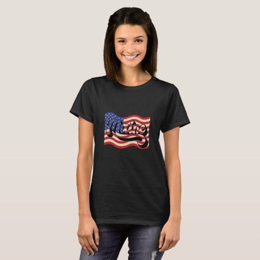 USA America Maine Tシャツ (正面フル)