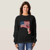 USA America Sweet land liberty animals スウェットシャツ (正面フル)