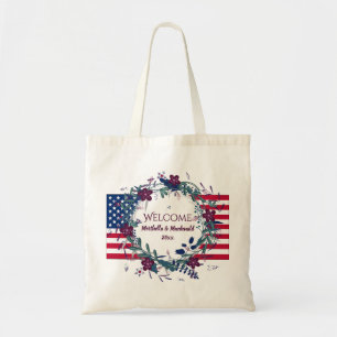 USA AMERICANの結婚WELCOME Destinationフローラ トートバッグ
