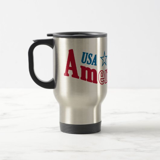 USA AmeriCAN!マグカップ – スタイルとカラーを選択 トラベルマグ (左)