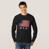 USA American Eagle US Flag Patriotic American Tシャツ (正面フル)