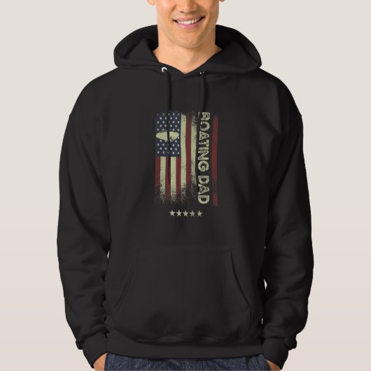 USA American Flag  Boating Dad 1 パーカ (正面)