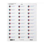 USA American Flag Cross Return Address Labels ラベル (フルシート)