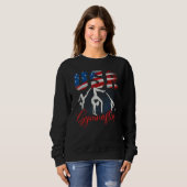 USA American Flag Gymnastics Tee Gymnast 4th of Ju スウェットシャツ (正面フル)