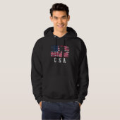 USA American Flag Ice Hockey Player パーカ (正面フル)