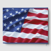 USA American Flag Memorial Photo Patriotic Funeral ゲストブック (裏面)