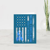 Usa American Flag No Fighting Alone Diabetes Aware カード (正面)