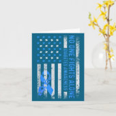 Usa American Flag No Fighting Alone Diabetes Aware カード (黄色い花)