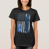 Usa American Flag No Fighting Alone Diabetes Aware Tシャツ (正面)