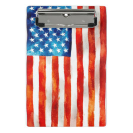 USA American Flag Patriot 4th of July Parade Vet ミニクリップボード