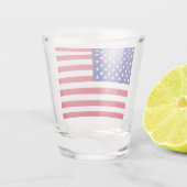 USA American Flag Patriotic Design ショットグラス (裏面)