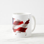 USA - American Flag Within USA コーヒーマグカップ (正面右)
