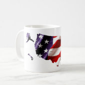 USA - American Flag Within USA コーヒーマグカップ (正面左)