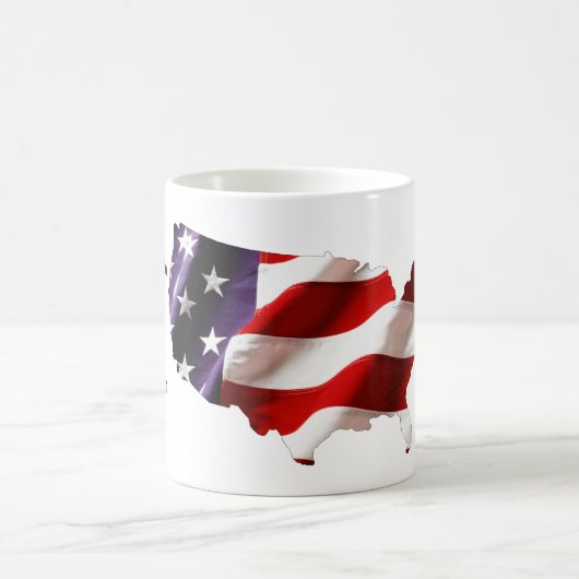 USA - American Flag Within USA コーヒーマグカップ (中央)